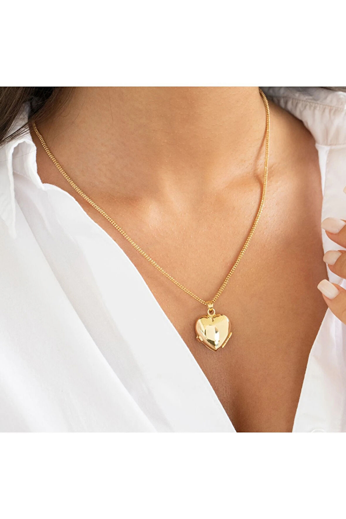 Bombe Altın Kalp Kolye Ucu