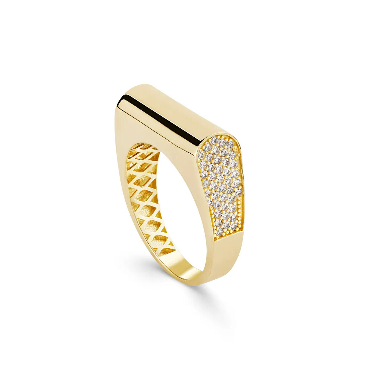 Kare Square Altın Yüzük