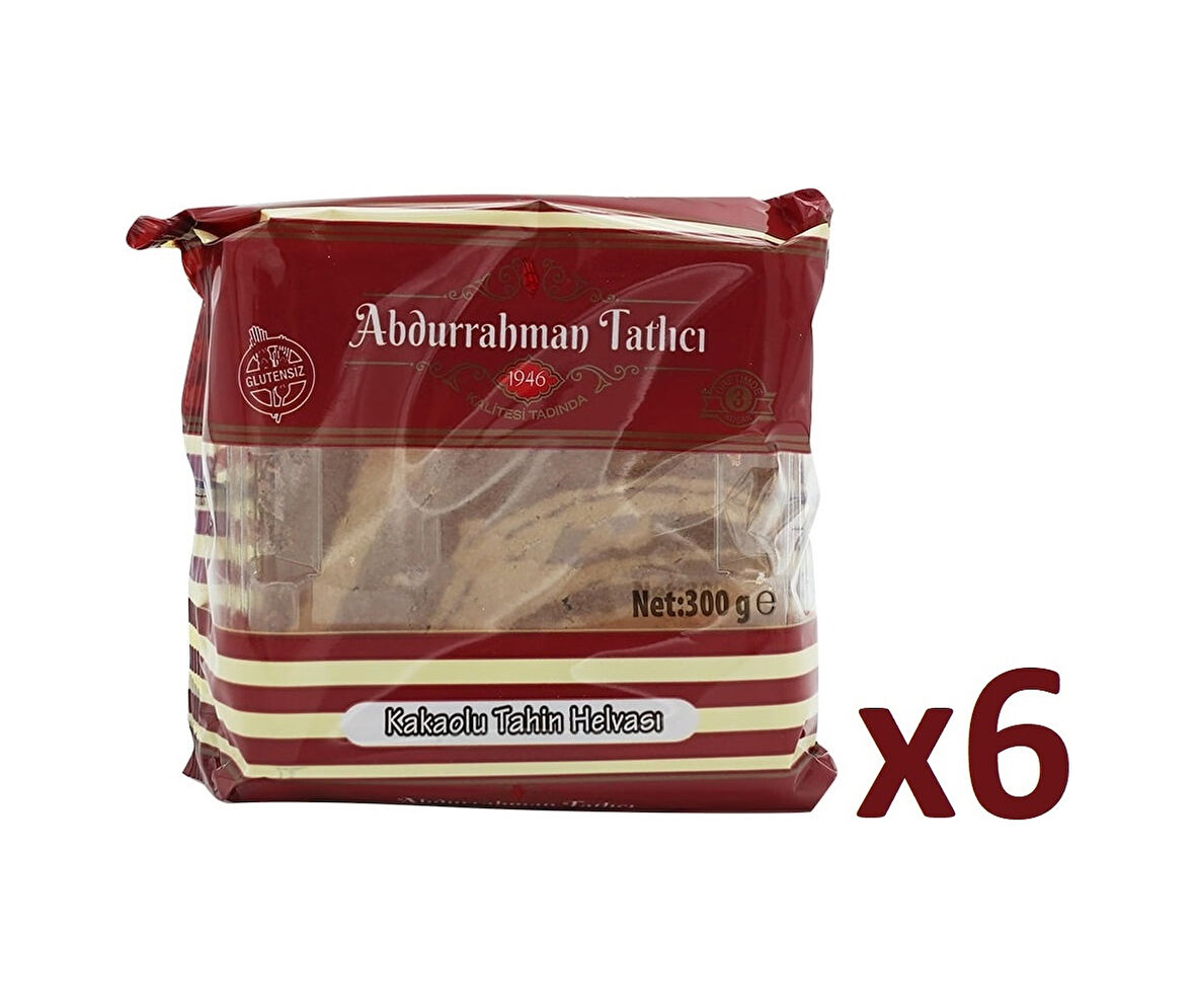 Abdurrahman Tatlıcı Kakaolu Tahin Helvası 300 gr X 6 Adet