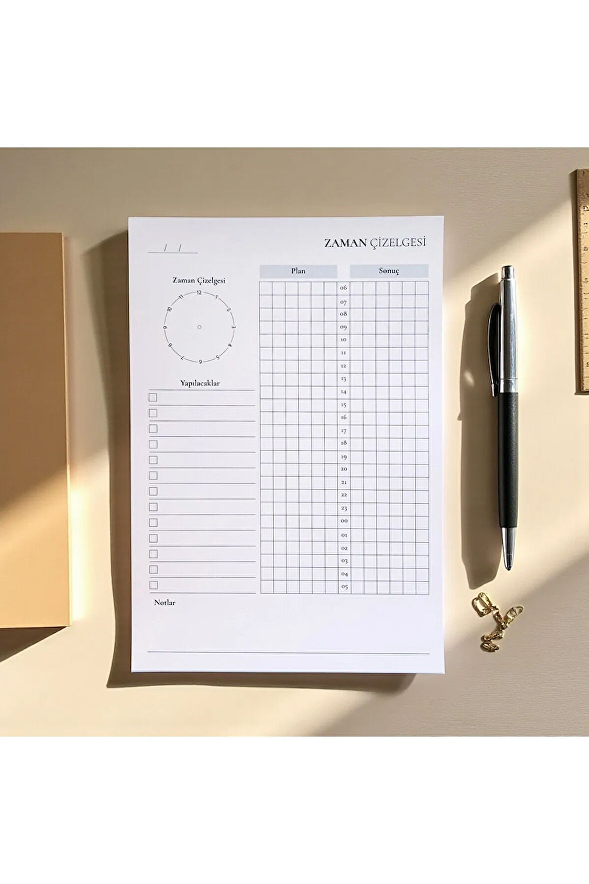 Tarihsiz Masaüstü Planlayıcı Set, 10 Çeşit, Kullan-at Planner - Zaman Çizelgesi