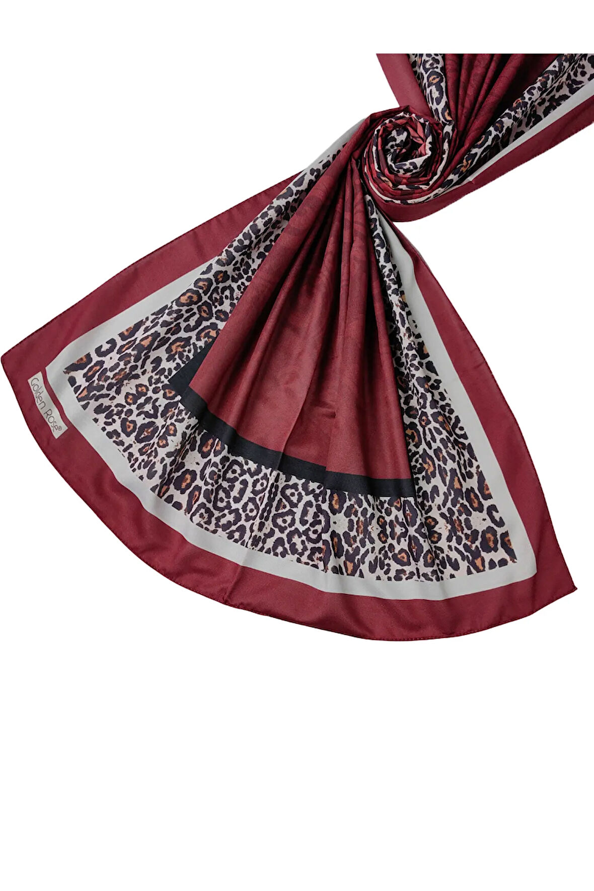 Ecenur Soft Pamuk Leopar Desenli Etnik Şal