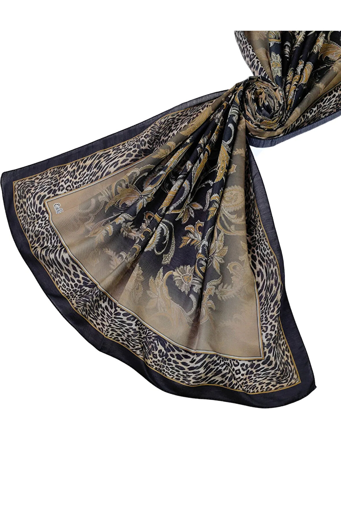 Enba Etnik Desenli Soft Pamuklu Şal 75x190 cm
