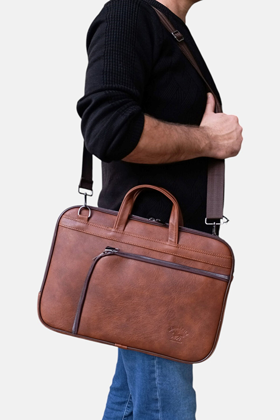 Lederax Suni Deri 15.6 İnç Slim Laptop Çantası LD618