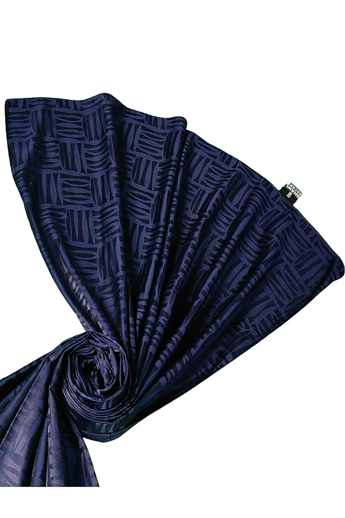 İpeksi Dokulu Jakarlı Geometrik Desenli Şal 75x190 cm