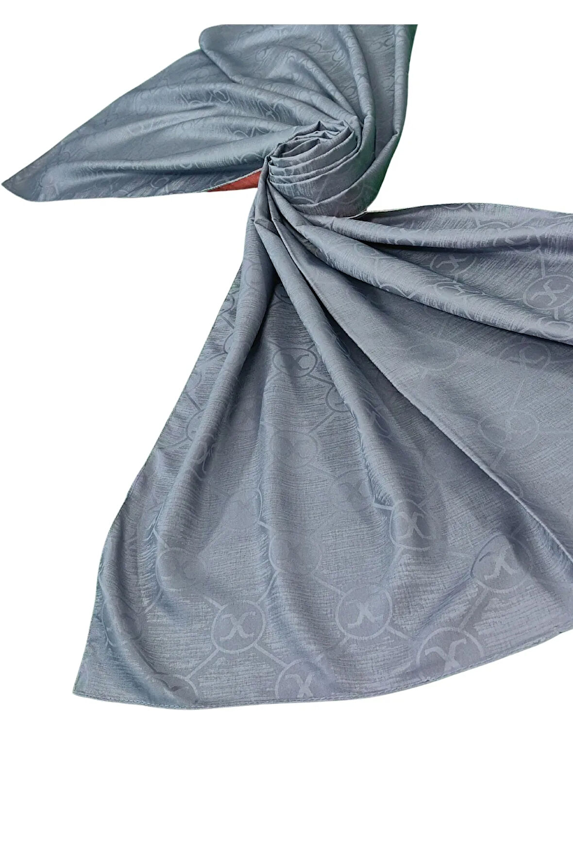 Leila Çift Taraflı Jakarlı Desenli İpeksi Şal – 75x190 cm