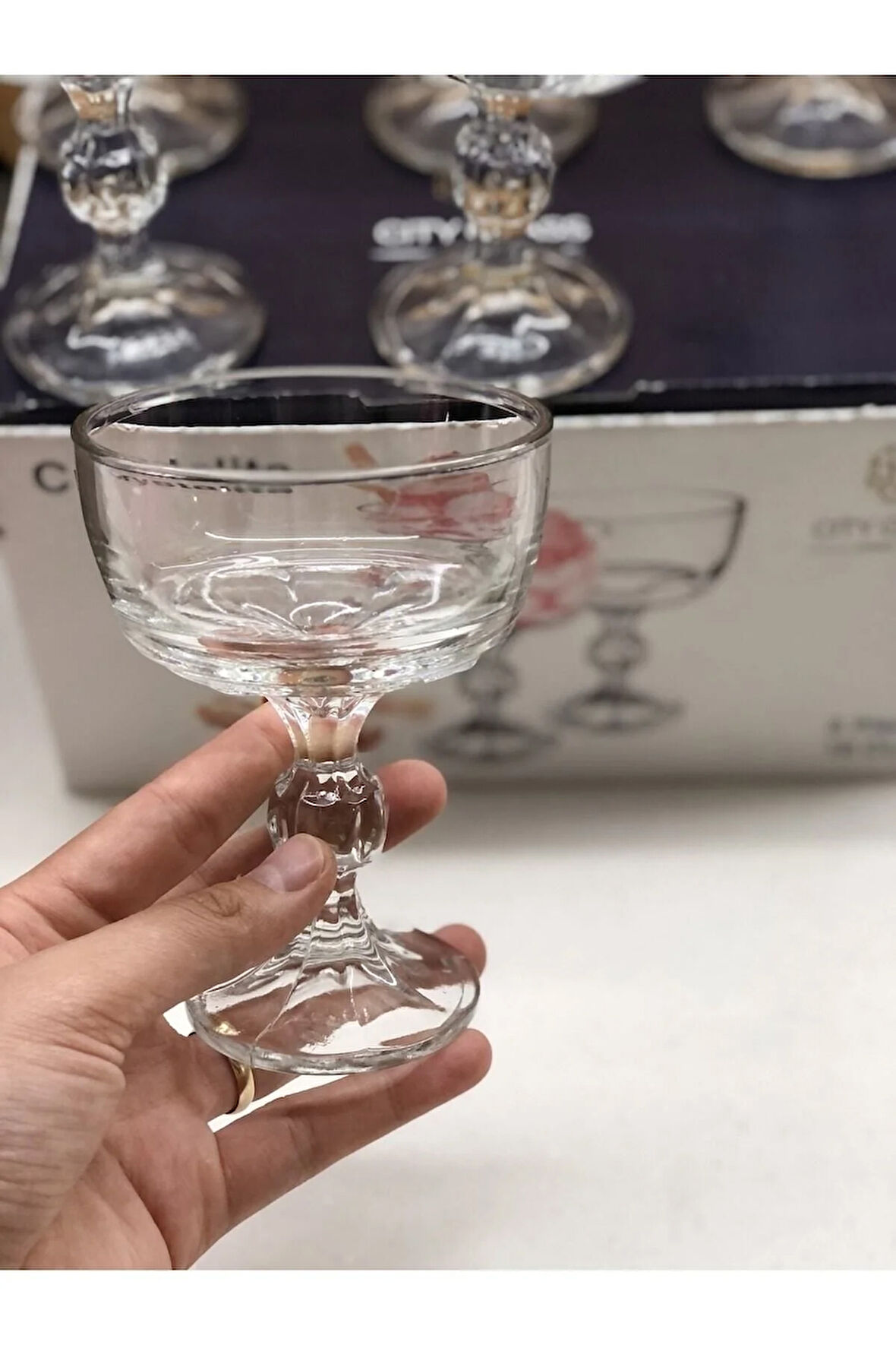 city glass Crystalita Magnolia Cup Tatlı&dondurma Kasesi 6 Adet 250 ml kase1222