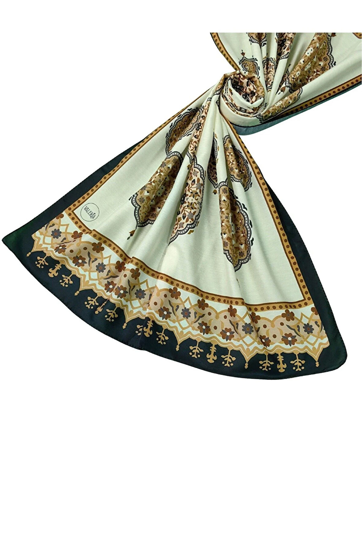 Işıl İpek Soft Pamuklu Etnik Desenli Şal 75x190 cm