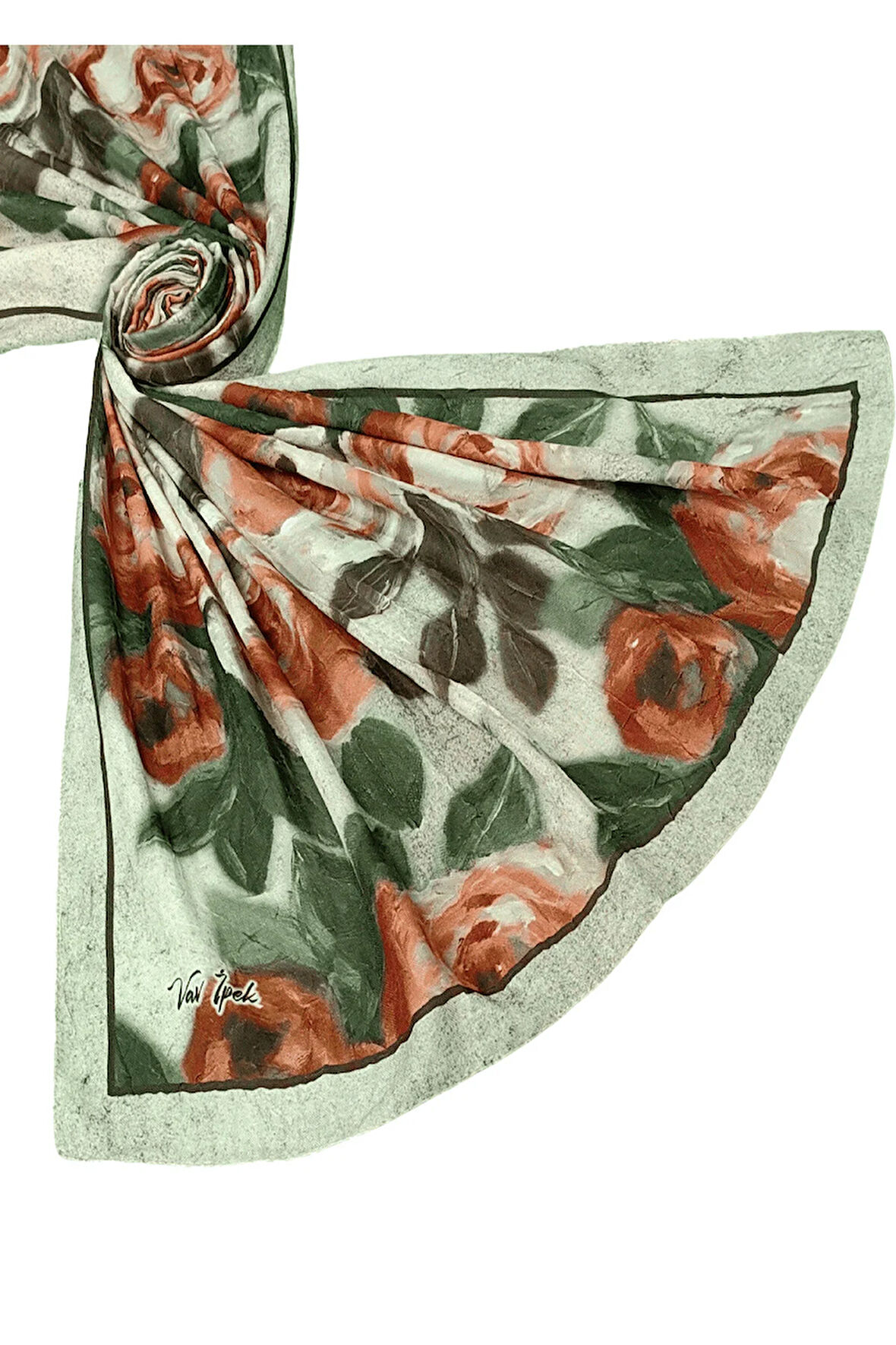 Vav İpek Bambu Kraş Pamuk Şal – Gül Desenli, Yumuşak ve Nefes Alabilen Şal