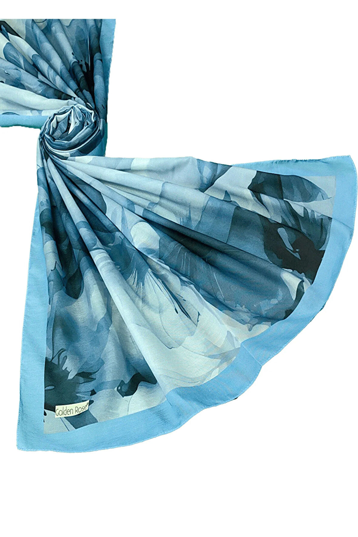 Ecenur Çiçek Desenli Soft Pamuk Şal 75x190 cm – Dört Mevsim Kullanıma Uygun