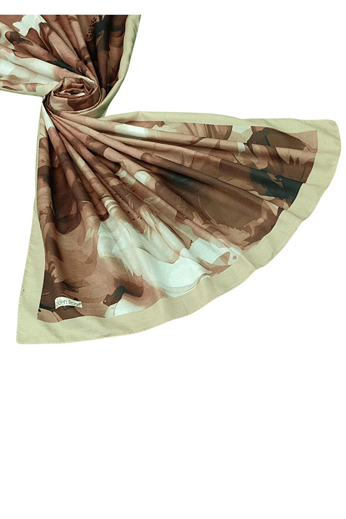 Ecenur Çiçek Desenli Soft Pamuk Şal 75x190 cm – Dört Mevsim Kullanıma Uygun