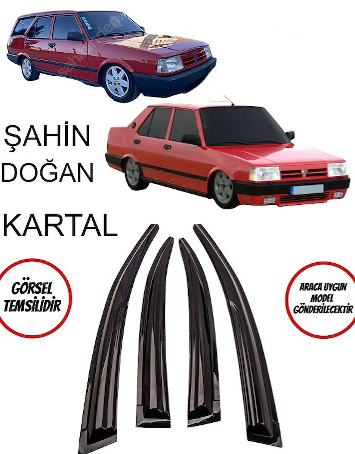 Tofaş Şahin Doğan Kartal Cam Rüzgarlığı 4lü