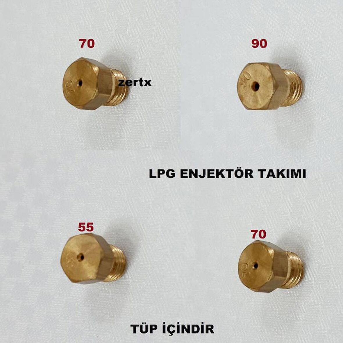 indesit Ocak LPG TÜP Dönüşüm Enjektör Memeleri Takım , 7 Lokma Anahtar İle Sökülür Tüp İçin