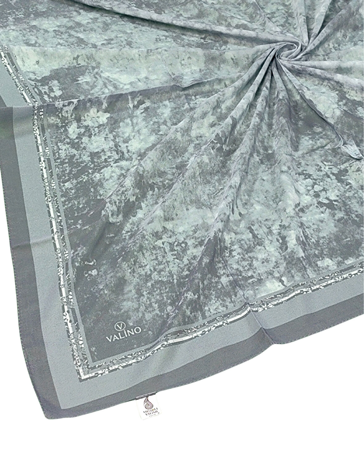 Valino Bulut Desenli Şifon Eşarp – 90x90 cm