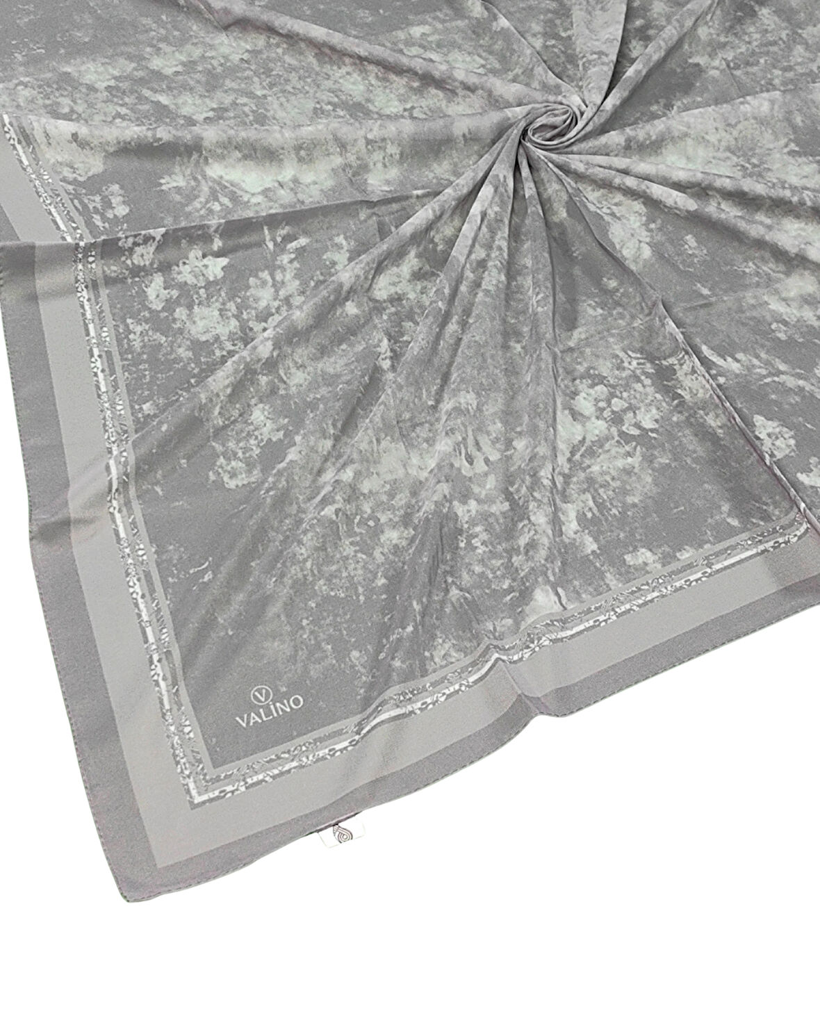 Valino Bulut Desenli Şifon Eşarp – 90x90 cm