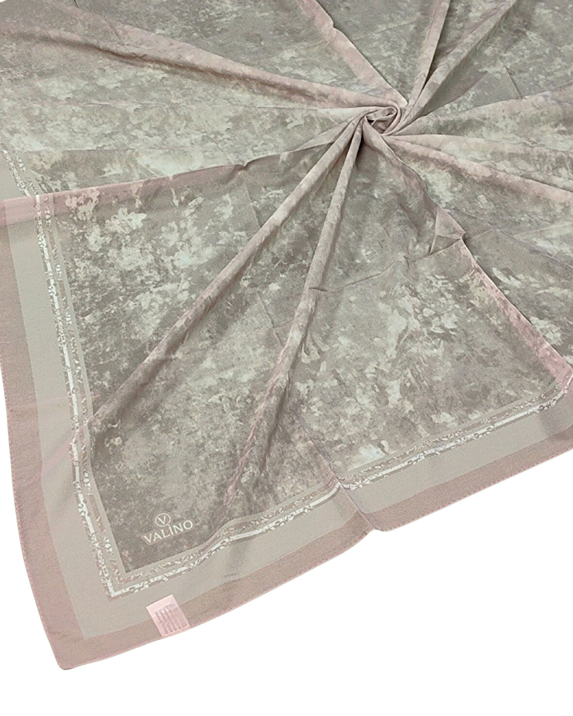 Valino Bulut Desenli Şifon Eşarp – 90x90 cm