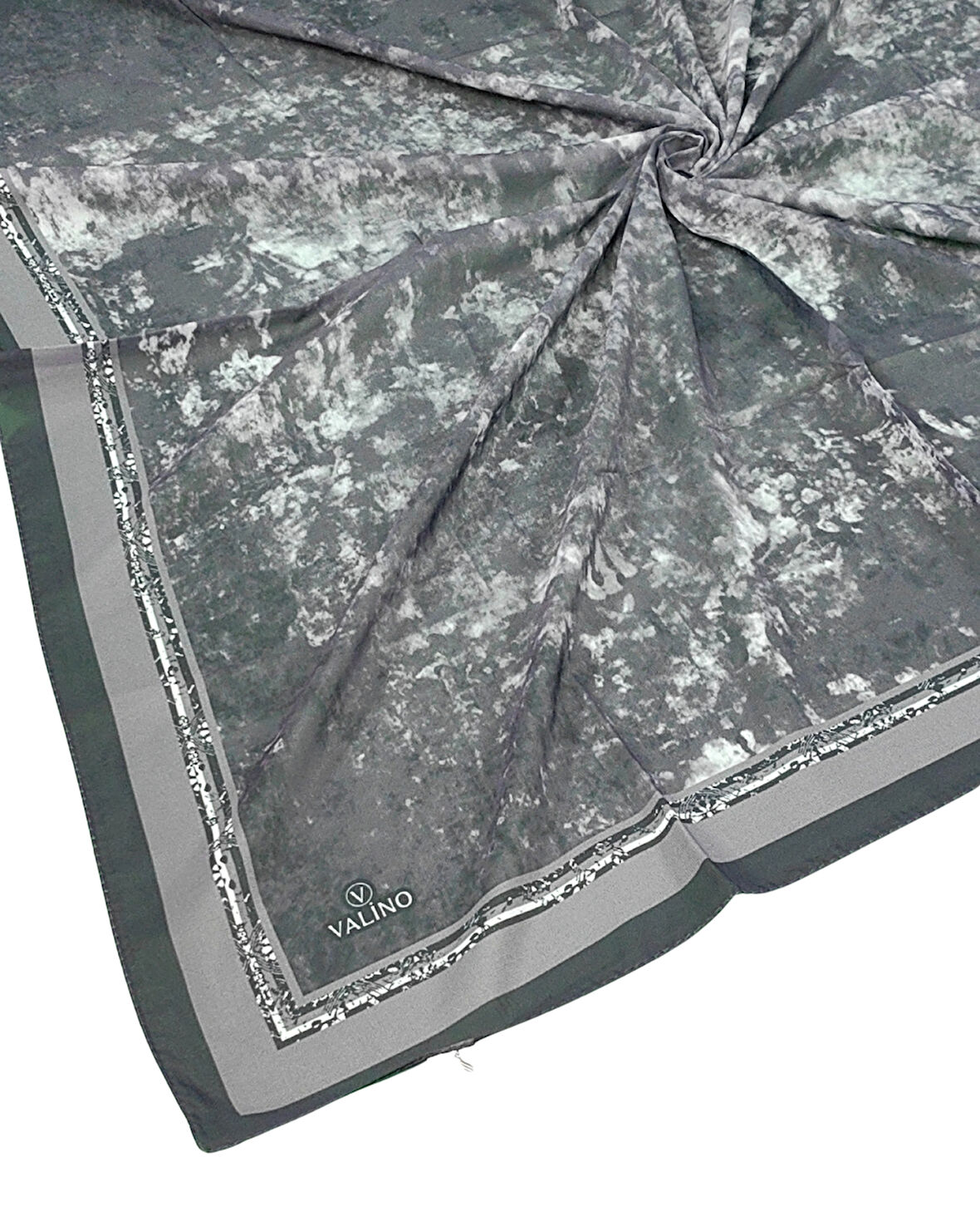 Valino Bulut Desenli Şifon Eşarp – 90x90 cm