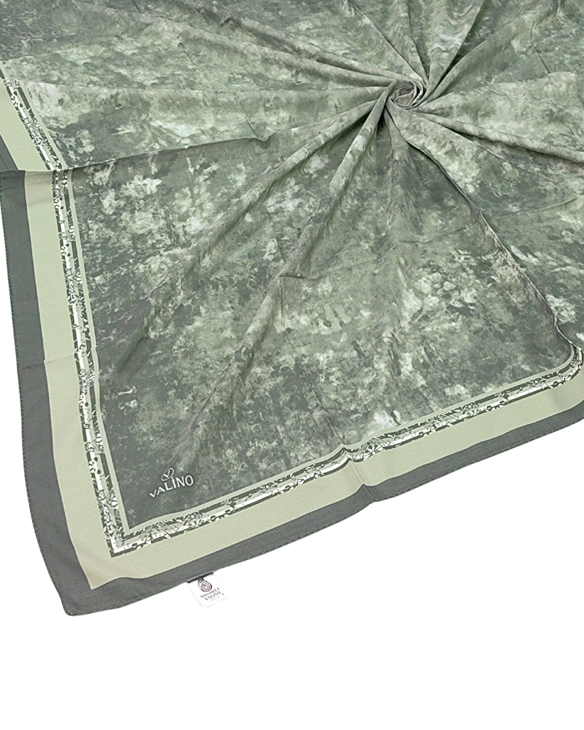 Valino Bulut Desenli Şifon Eşarp – 90x90 cm