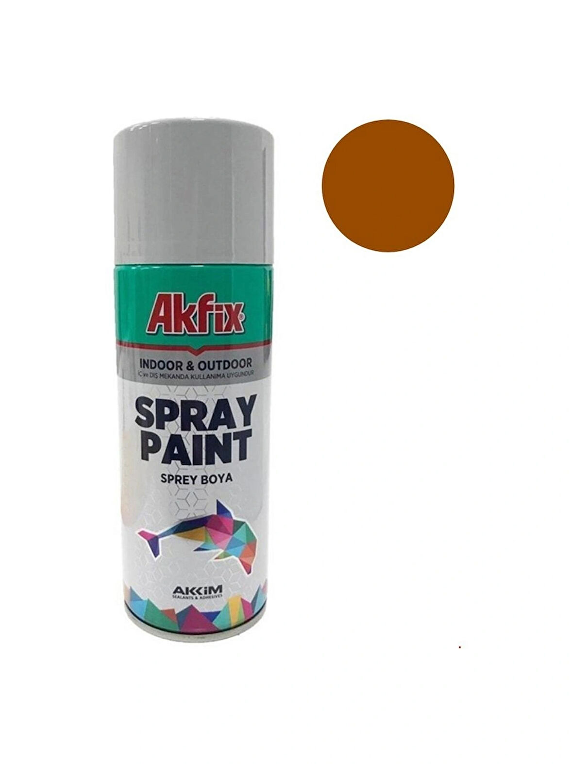 AKFİX PARLAK KAHVERENGİ SPREY BOYA 400 ML 1 ADET GÖNDERİLİR