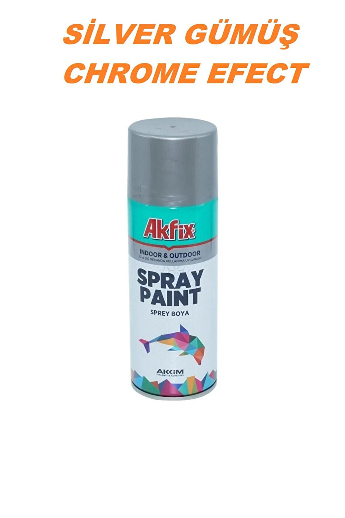 AKFİX SPREY BOYA SİLVER EFECT CHOROME GÜMÜŞ SPREY 400 ML 1 ADET