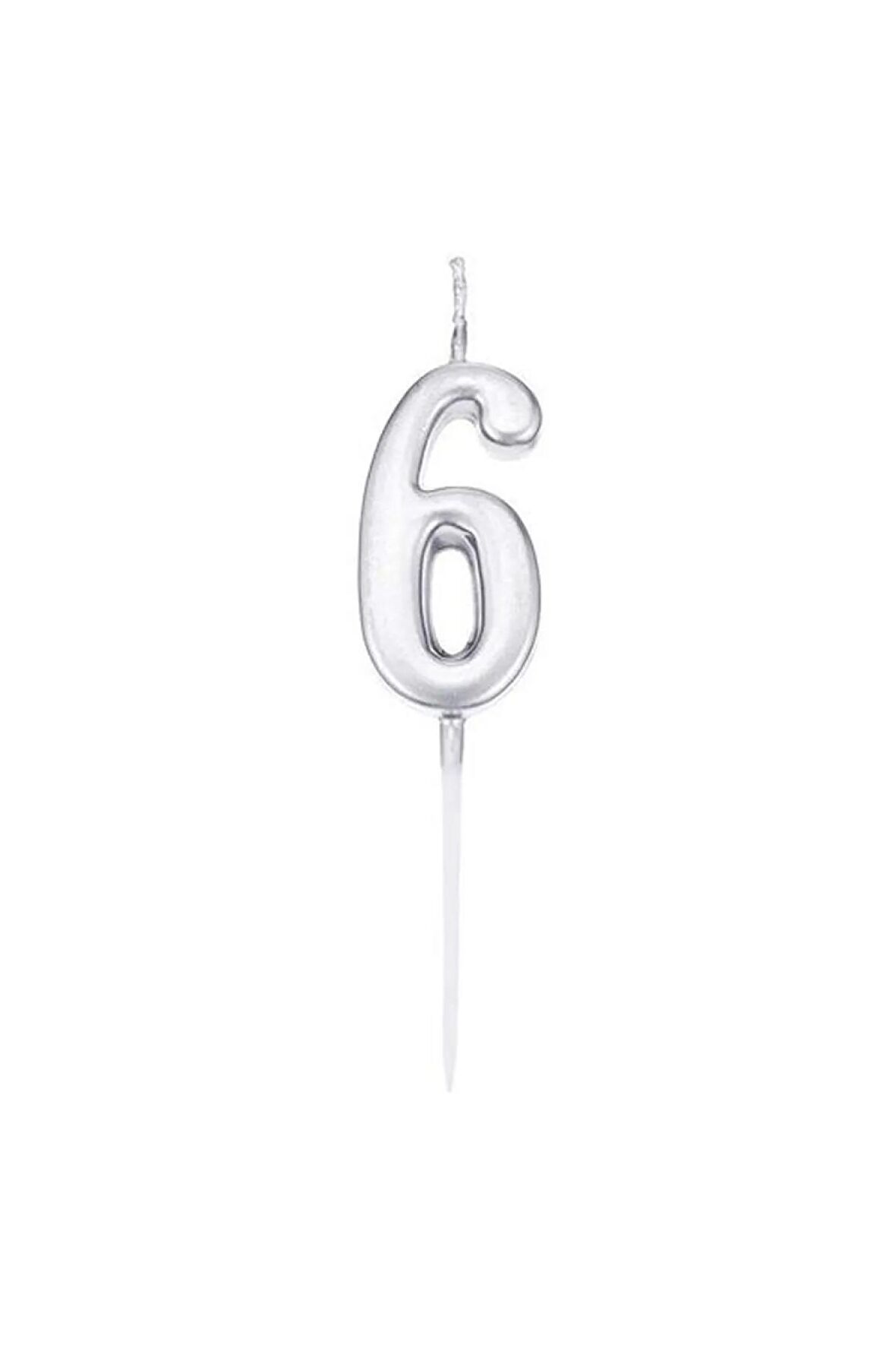 Mum Rakam Çubuklu Gümüş 6