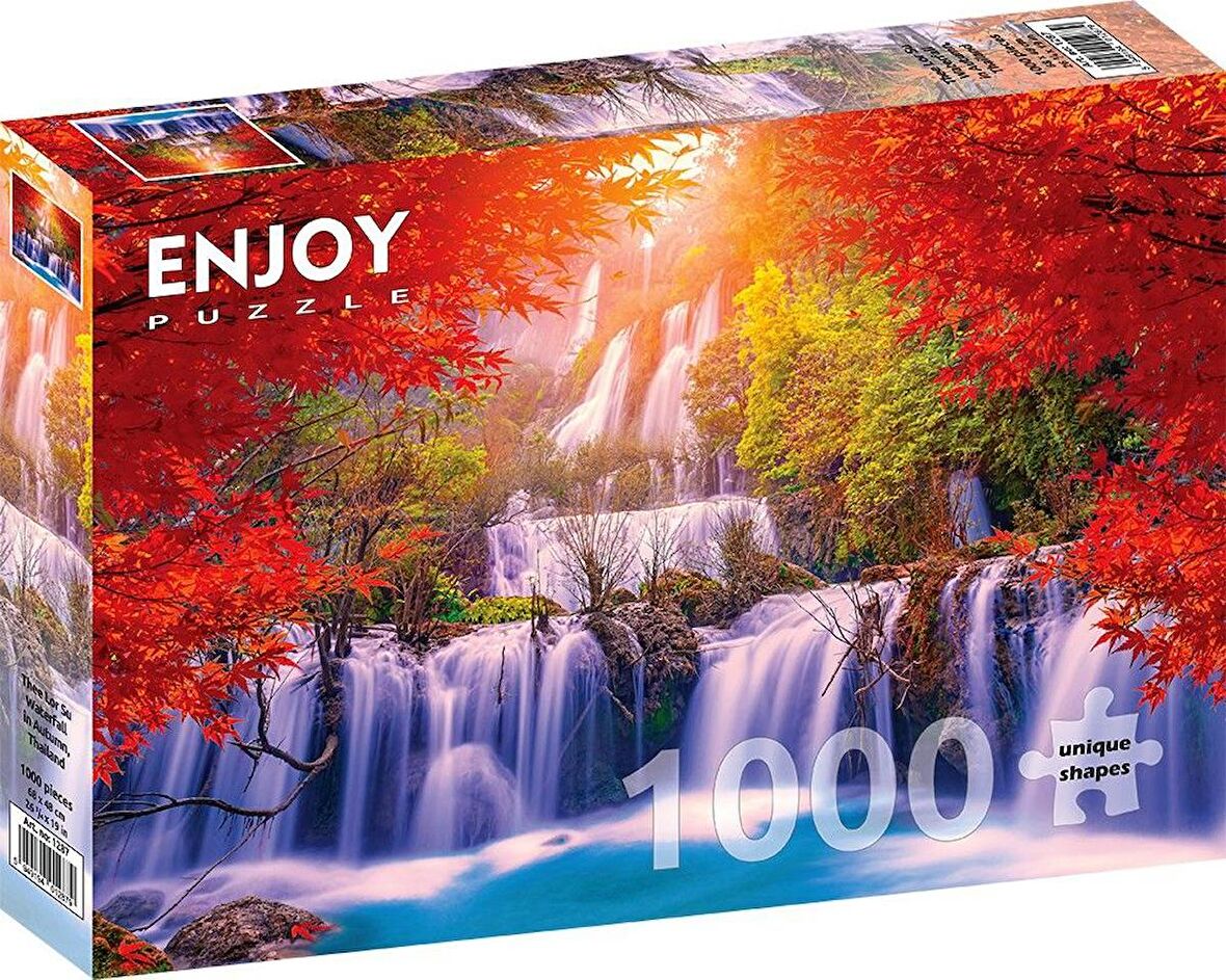 Enjoy Sonbahar'da Tayland Thee Lor Su Şelalesi 14+ Yaş Küçük Boy Puzzle 1000 Parça