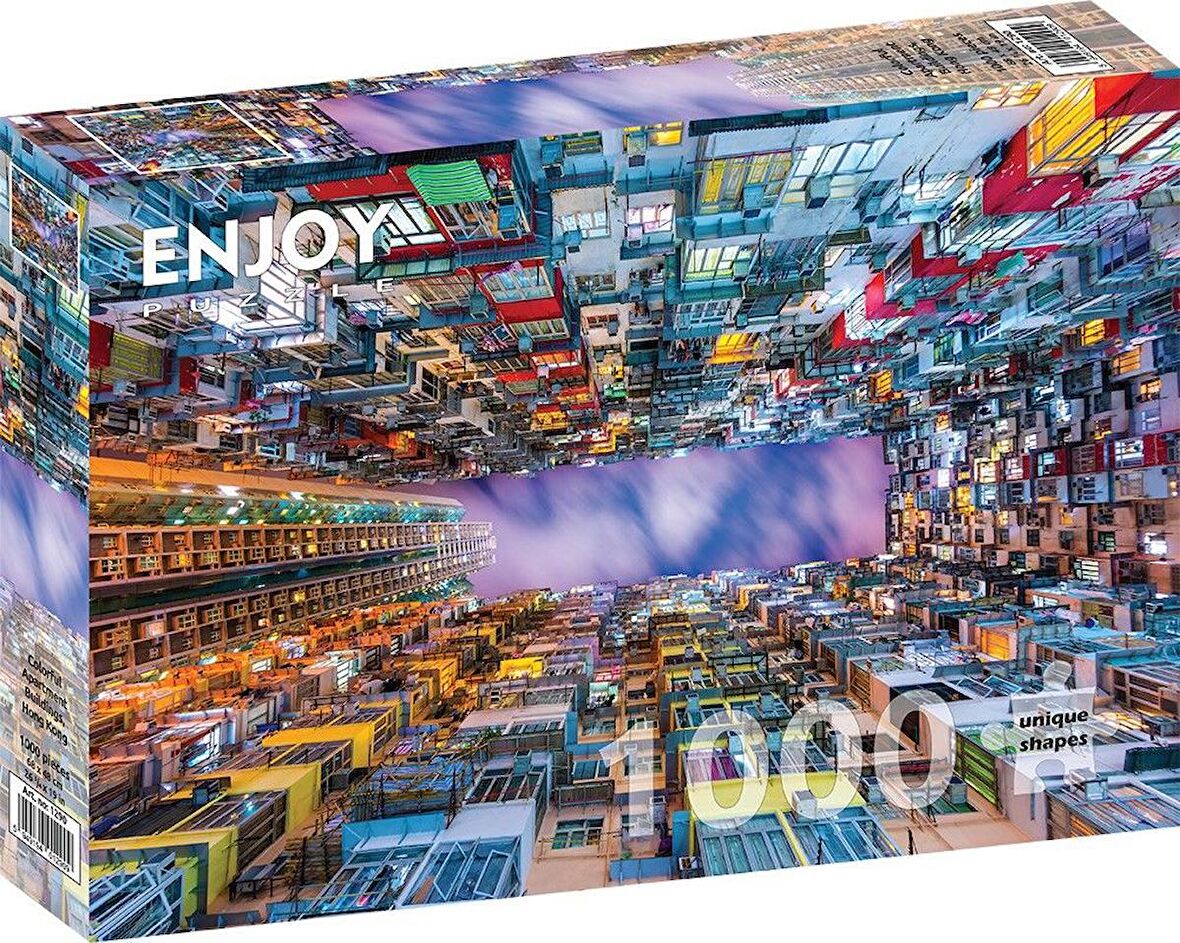 Enjoy Renkli Apartman 14+ Yaş Küçük Boy Puzzle 1000 Parça