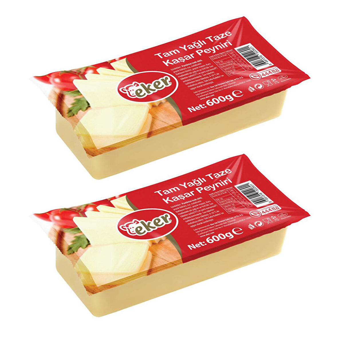 Eker Kaşar Peyniri 600 gr 2 li