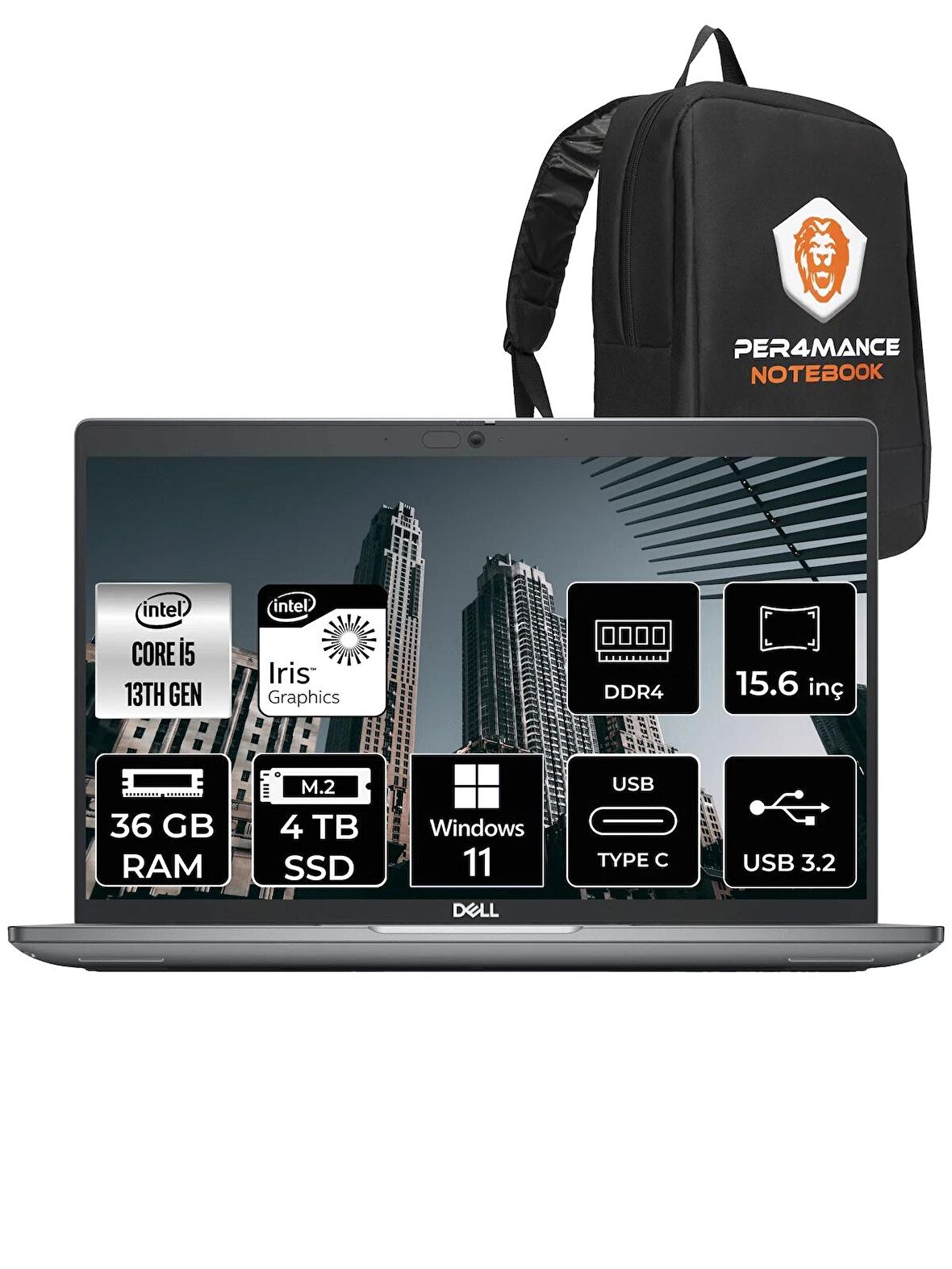 Dell Latitude 3540 i5 1335U 36GB RAM 4TB SSD 15.6'' FHD W11HOME N006L354015 & PER4 ÇANTA 