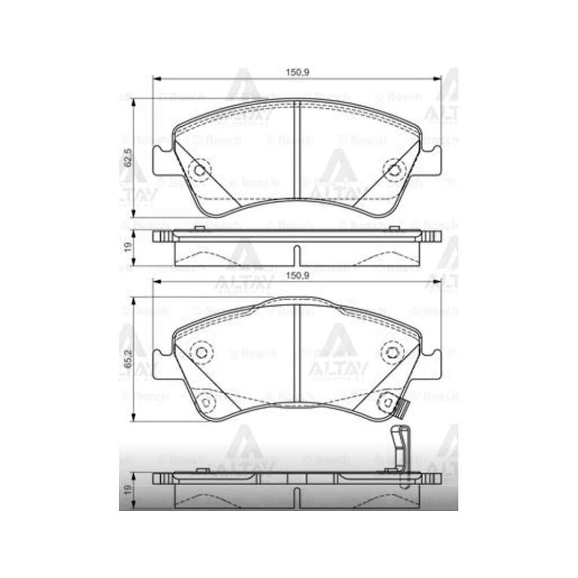 FREN BALATA AVENSIS 09-18 / VERSO 10-13 ÖN