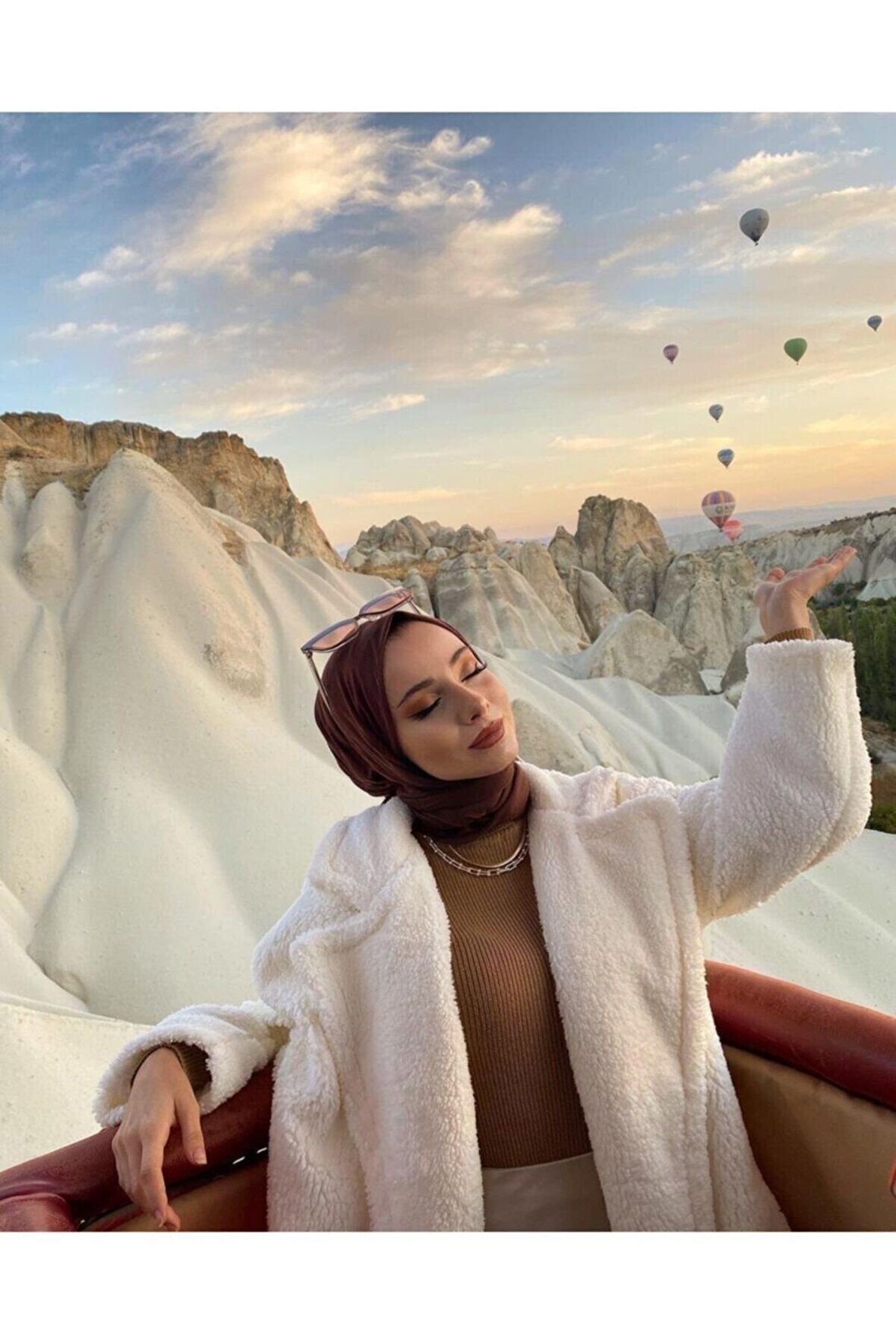 Tesettür Penye Şal Modeli -acı Kahverengi