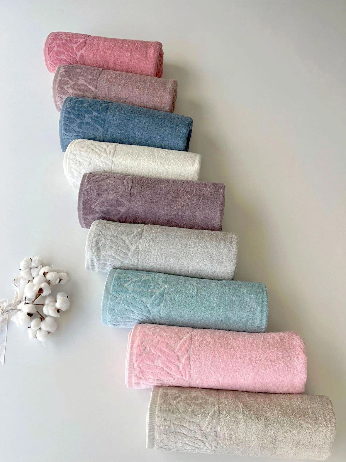 MYSOFT 90X150 YAPRAK BANYO HAVLUSU-LİLA