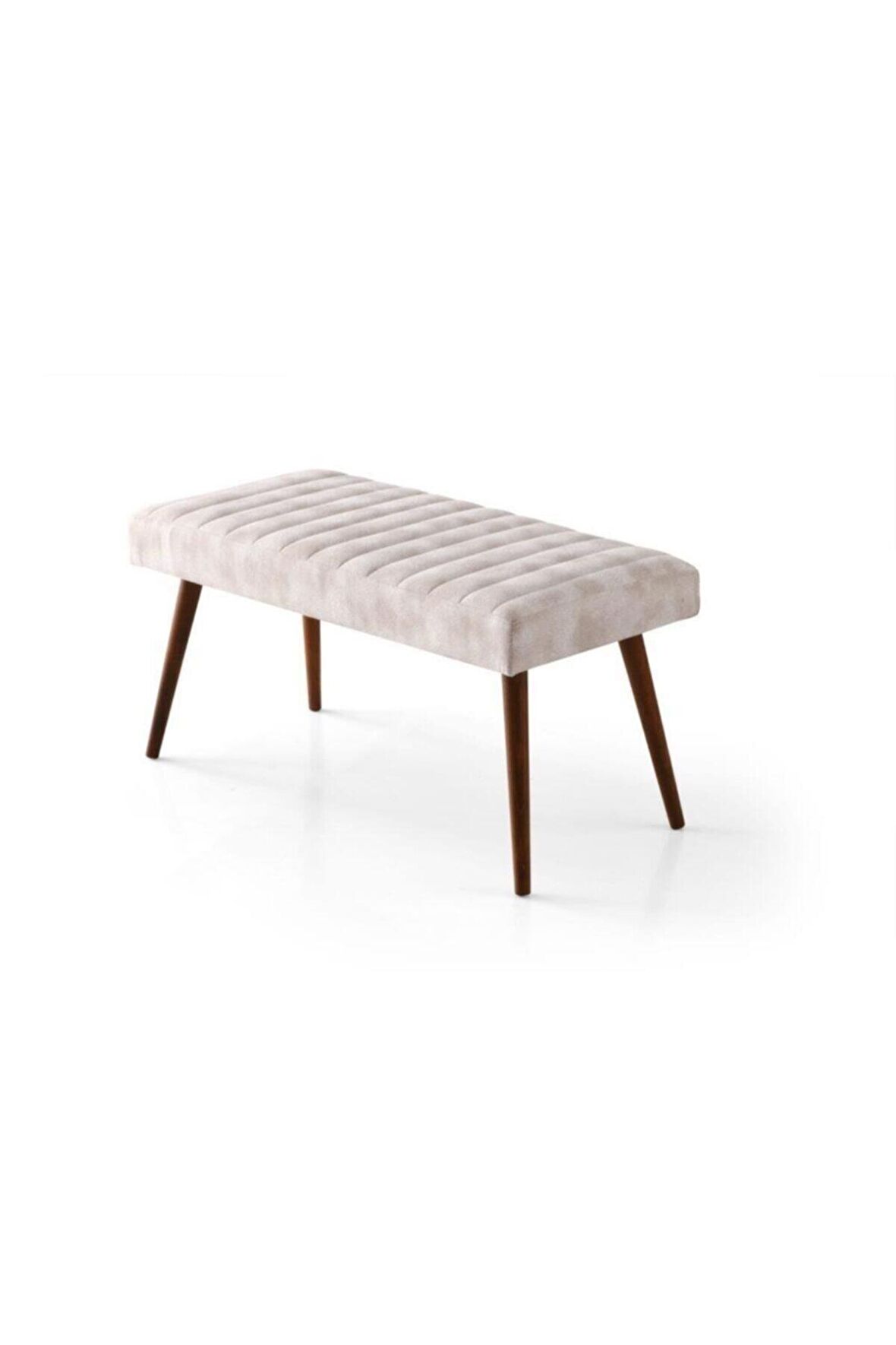 Mutfak Bank Bench Oturma Markiz 110cm Beyaz  Kumaş