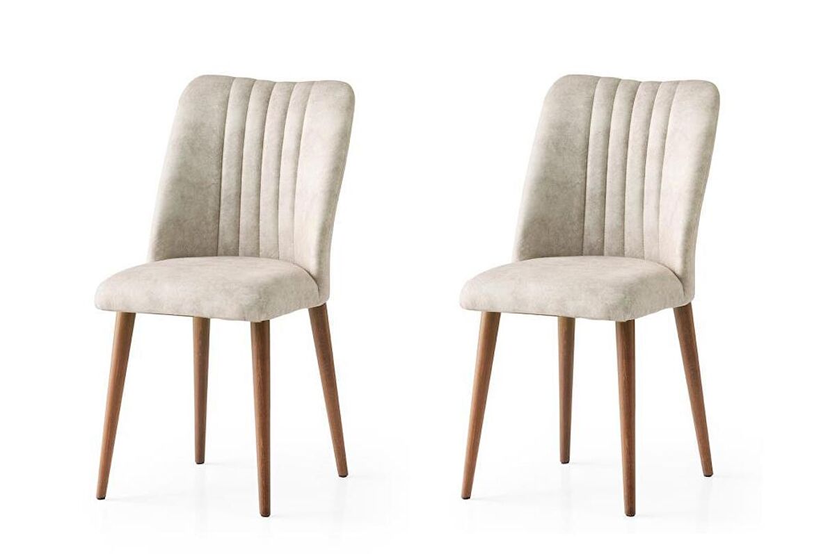 Modern Yemek Odası Mutfak Sandalyesi Doğa 2 li Set