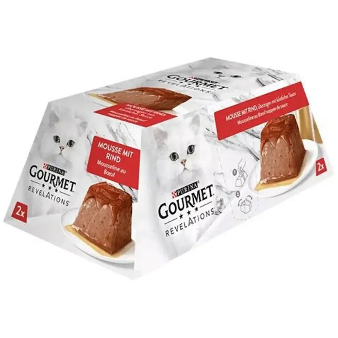 Purina Gourmet Revelations Sığır Etli Yaş Kedi Maması (2x57 Gr) x 2 Paket