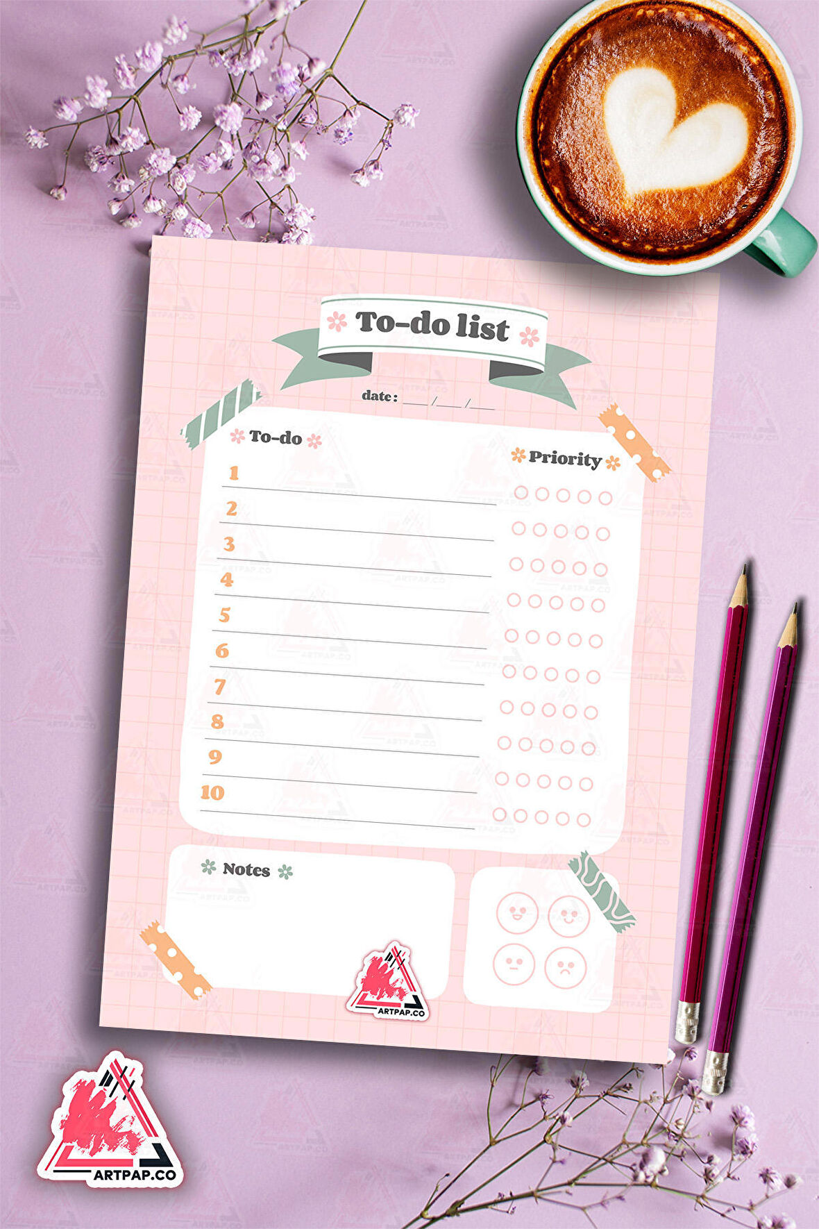 Daily To Do List Planner | Günlük  Planlayıcı, Haftalık Ajanda, Aylık Defter | A5 50Syf 15*21cm