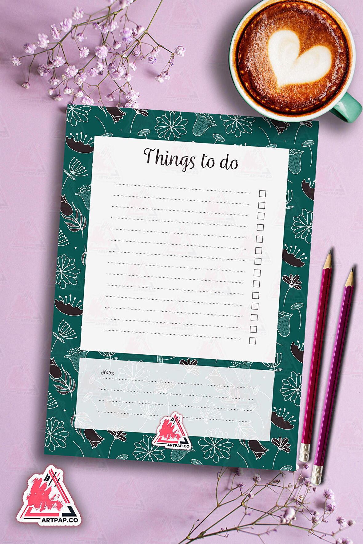 Daily To Do List Planner | Daily Goals, Haftalık Ajanda, Aylık Defter | A5 50Syf 15*21cm