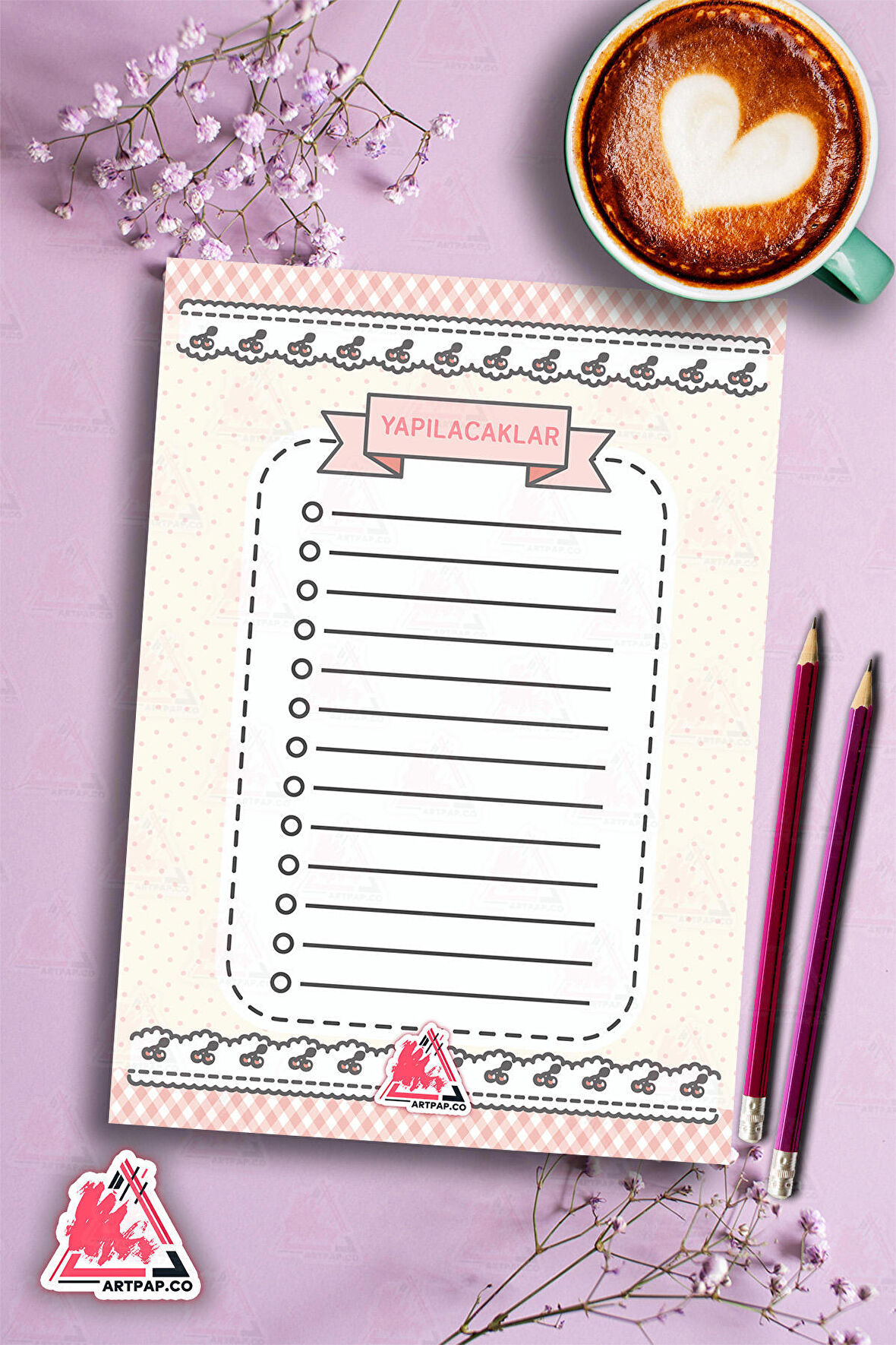 Yapılacaklar Listesi Planlayıcı | To Do List Planner, Günlük Hedef, Aylık Defter | A5 50Syf 