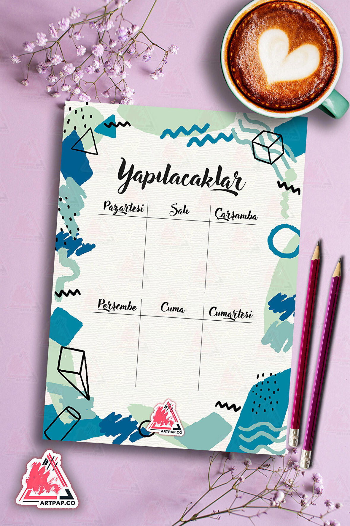 Yapılacaklar Listesi Planlayıcı | To Do List Planner, Günlük Hedef, Aylık Defter | A5 50Syf 