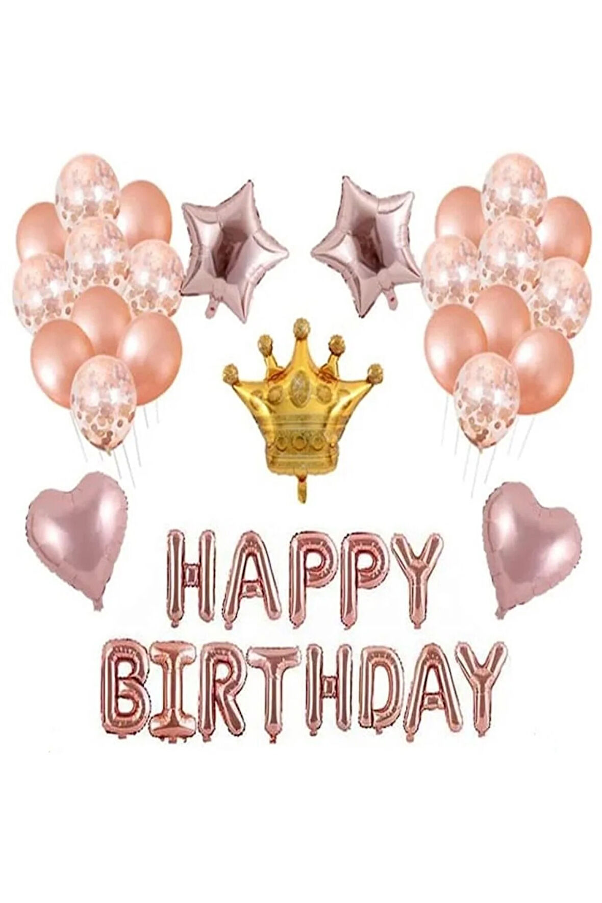 ROSE HEPPY BIRTHDAY FOLYO BALON SET