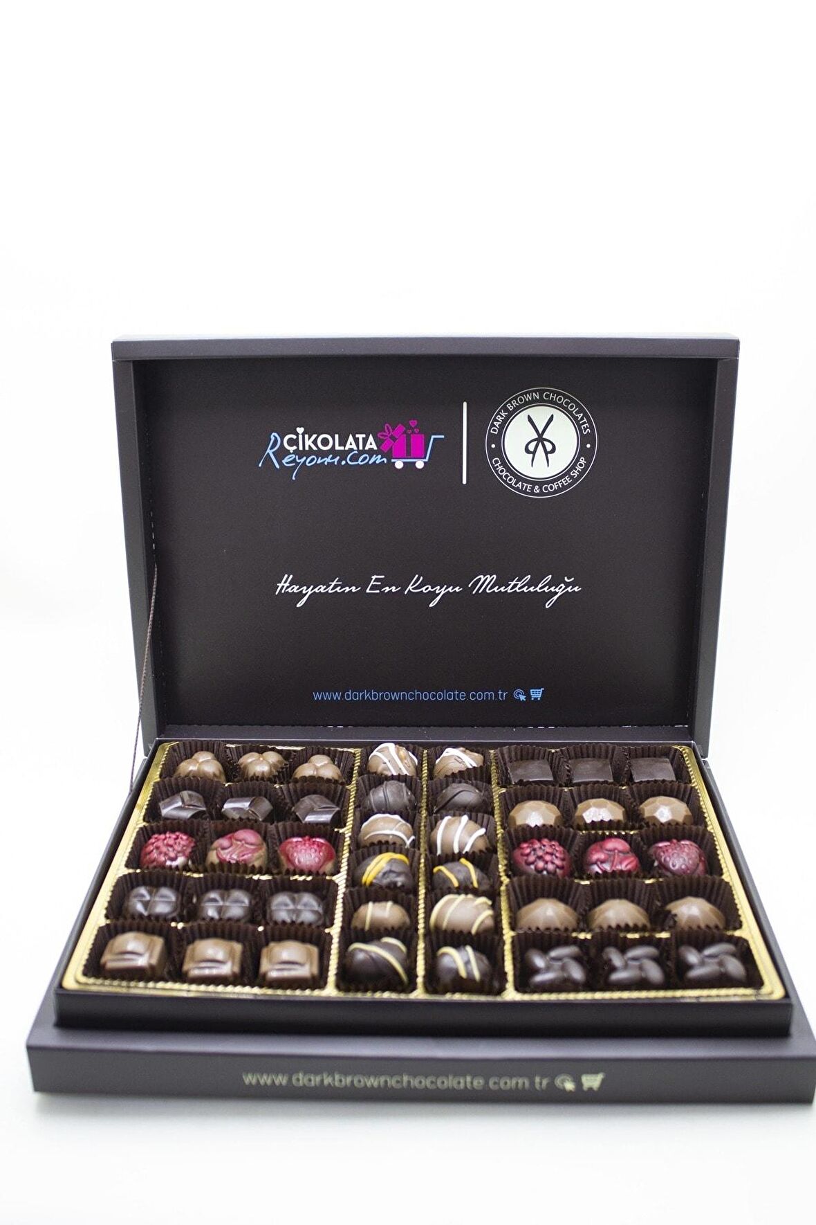 Dark Brown Hediye Çikolata 40 Adet Spesiyel Türüf Çikolata Katkısız Çikolata