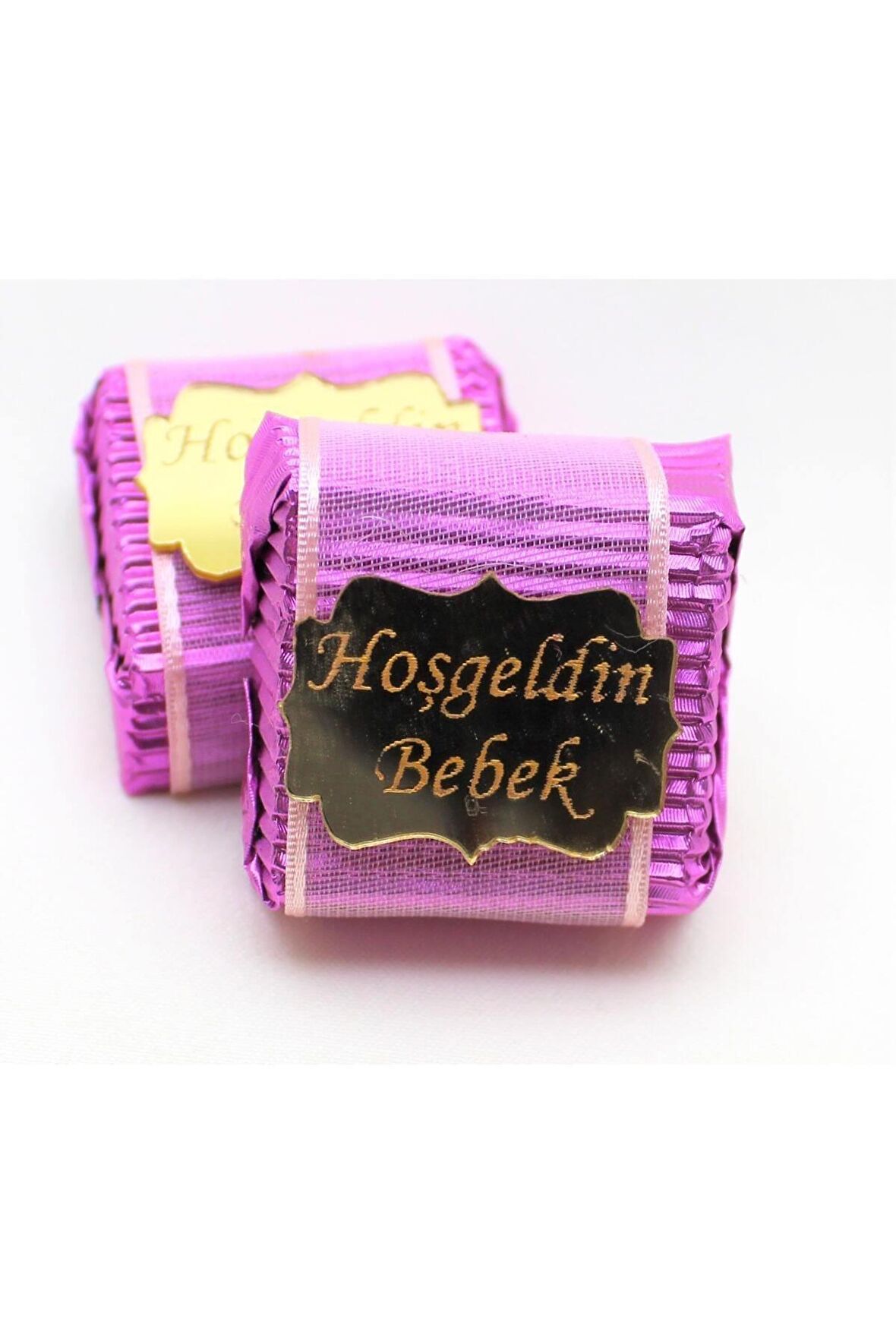 Dark Brown Bebek Çikolatası 48 Adet Hoşgeldin Kız Bebek Katkısız ve Doğal Sütlü Bitter Çikolata