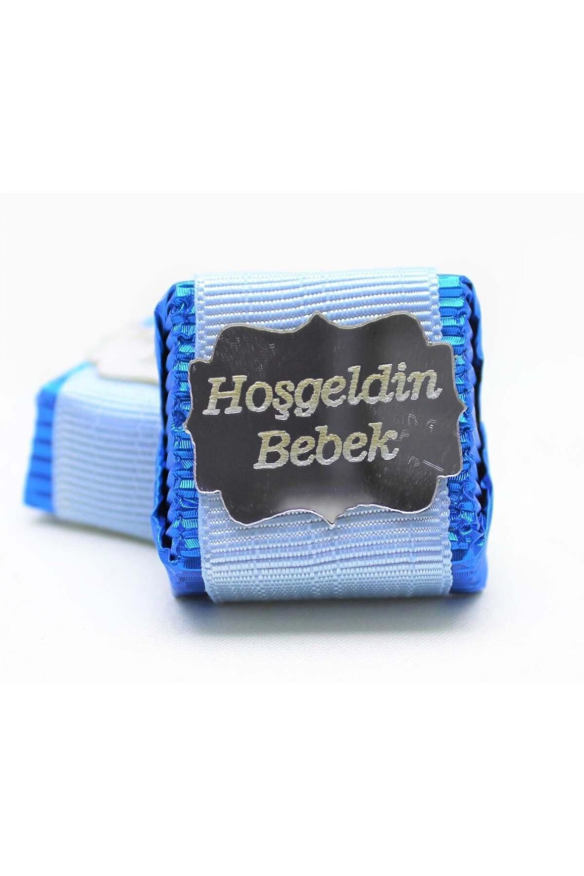 Dark Brown Bebek Çikolatası 48 Adet Hoşgeldin Erkek Bebek Katkısız ve Doğal Sütlü Bitter Çikolata