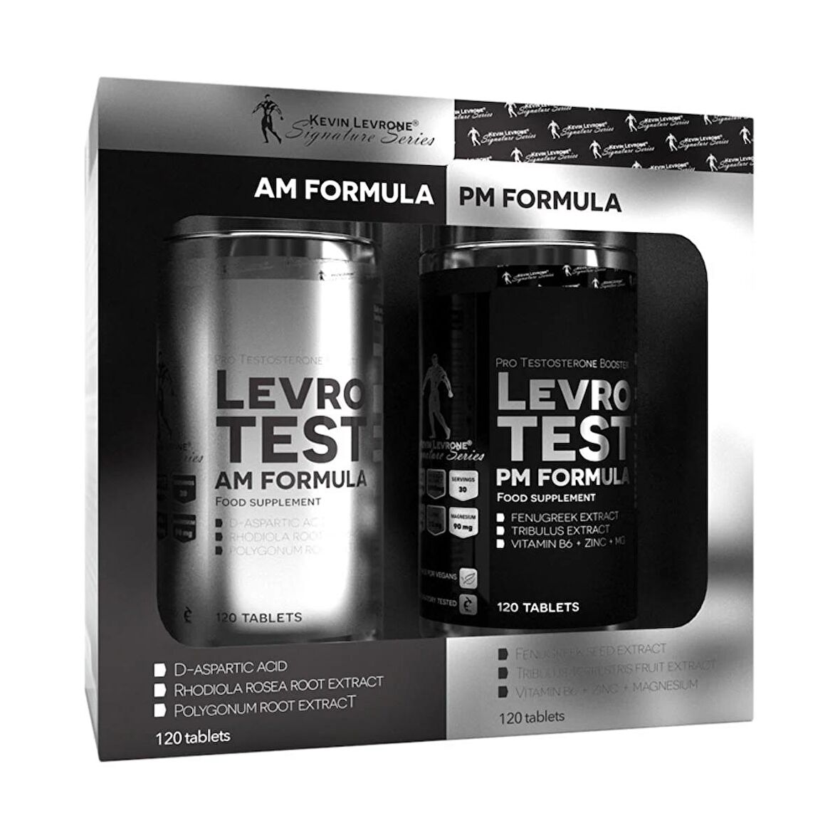 Kevin LevroTest AM PM formula Daa Aspartic Acid , Fenugreek , Tribulus , Zma 240 (2x120) tablets