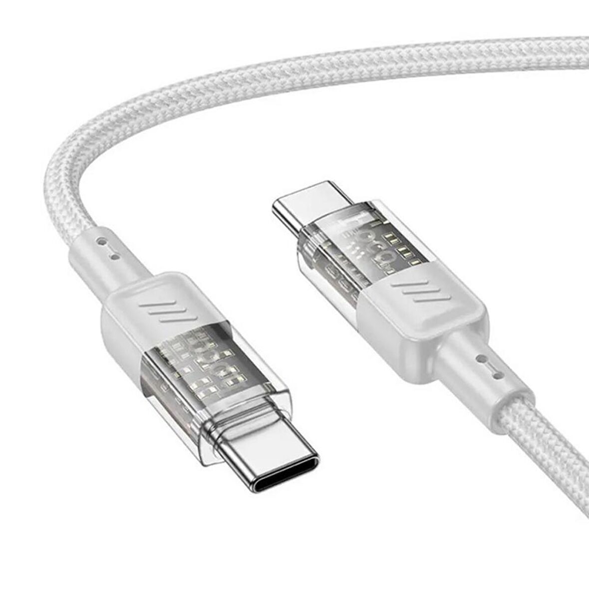 Polham HC Ultra Hızlı 60W 1 Metre Type C To Type C Şarj Kablosu, Akım ve Voltaj Korumalı Kopmaz Kablo