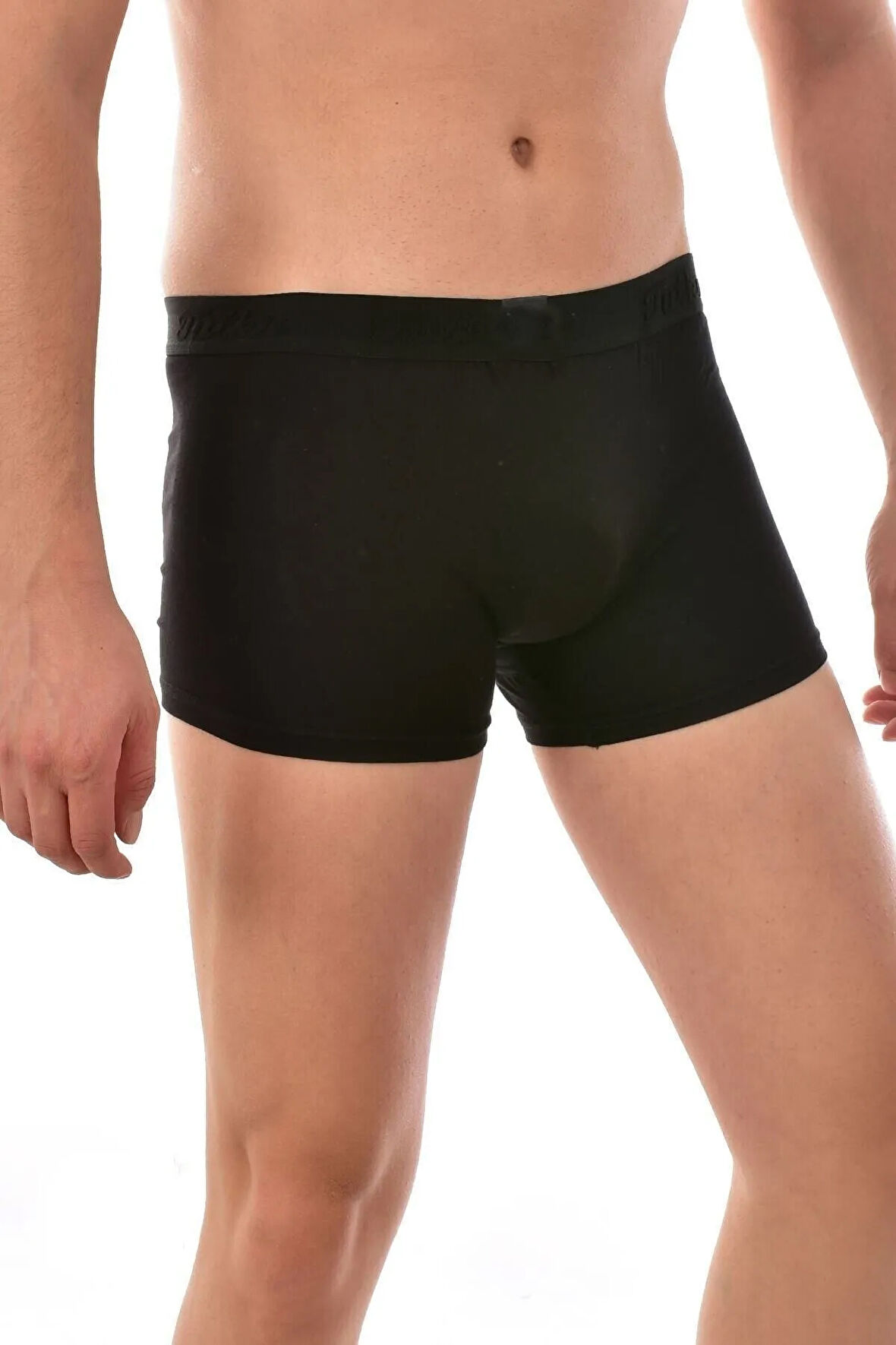 Erkek Siyah Likralı Boxer 6 Adet