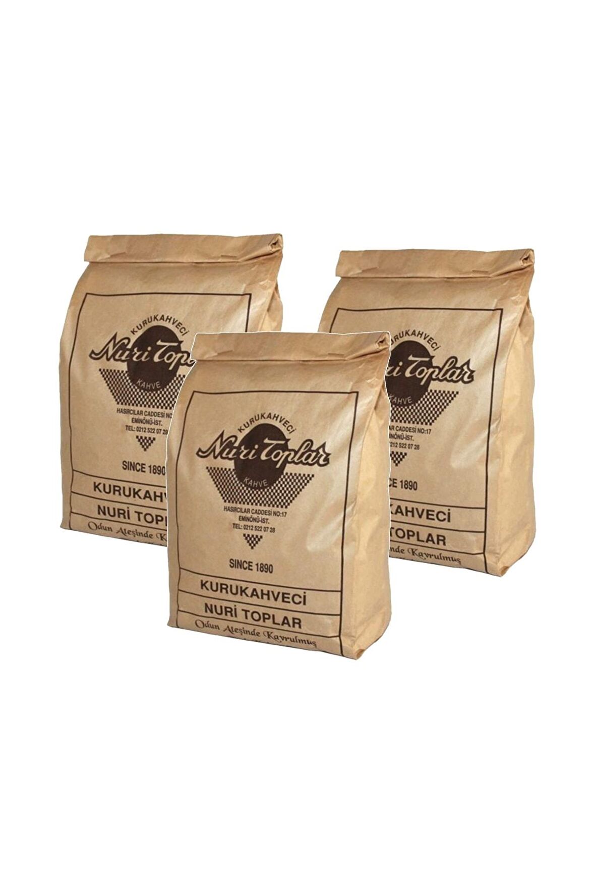 Nuri Toplar Türk Kahvesi Günlük Taze Çekim 3x250 Gram