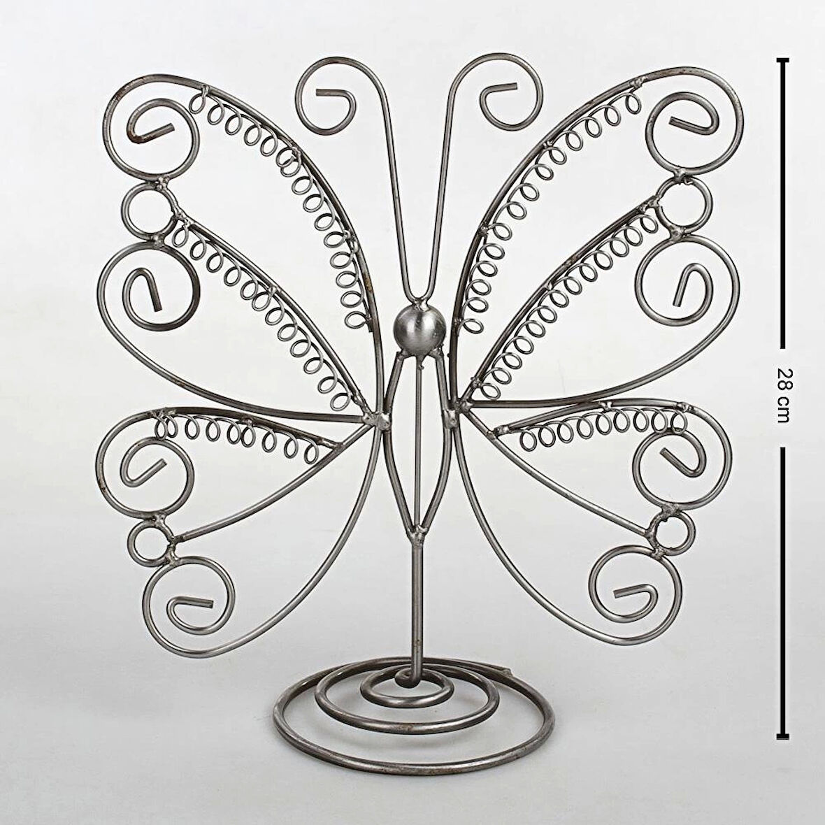 İthal Metal Gri  Renk 26x28Cm Küpe Standı