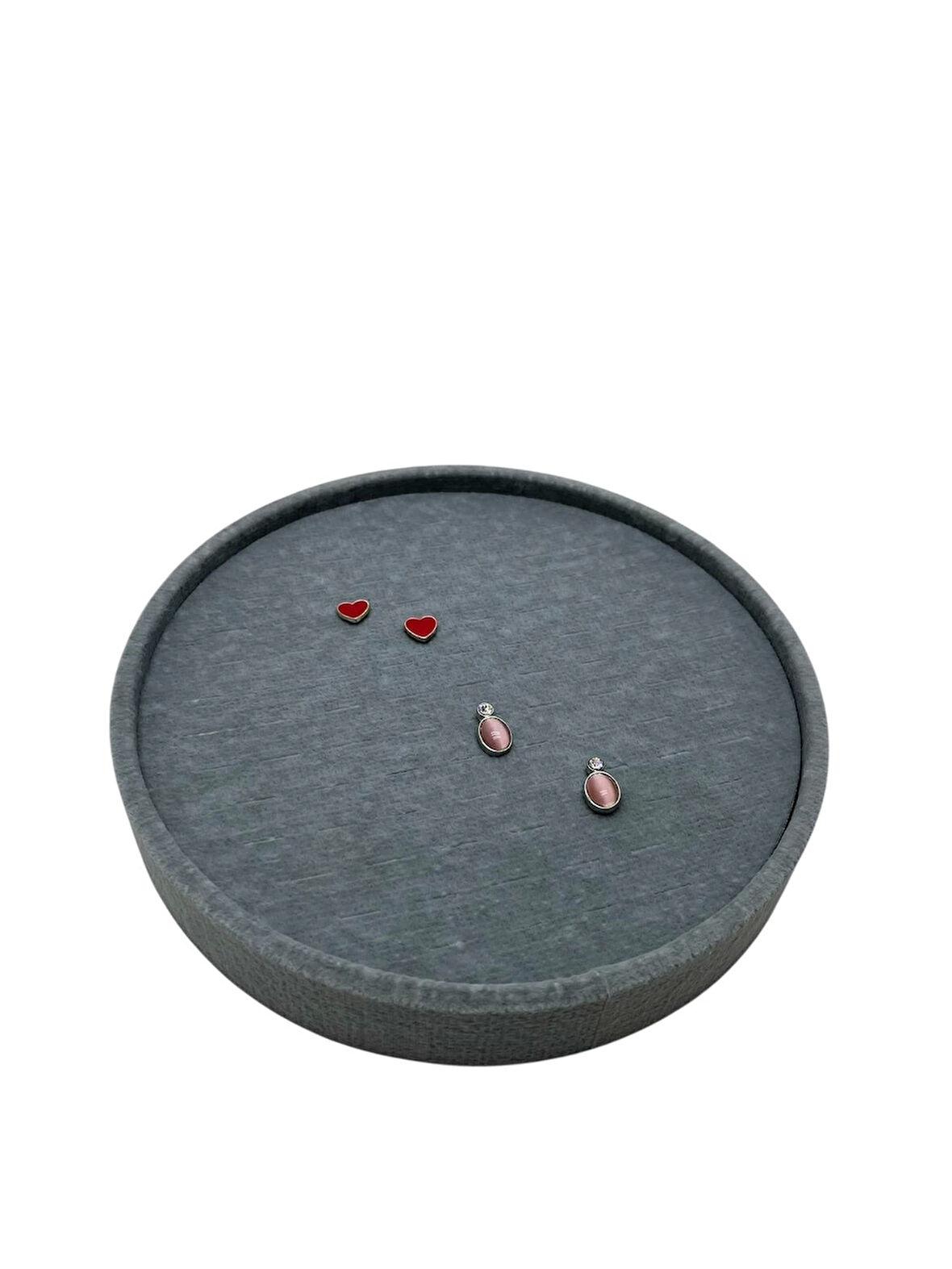 Silindir Model Süet Kumaş 20/20 cm Batırmalı Küpe-Piercing Tablası