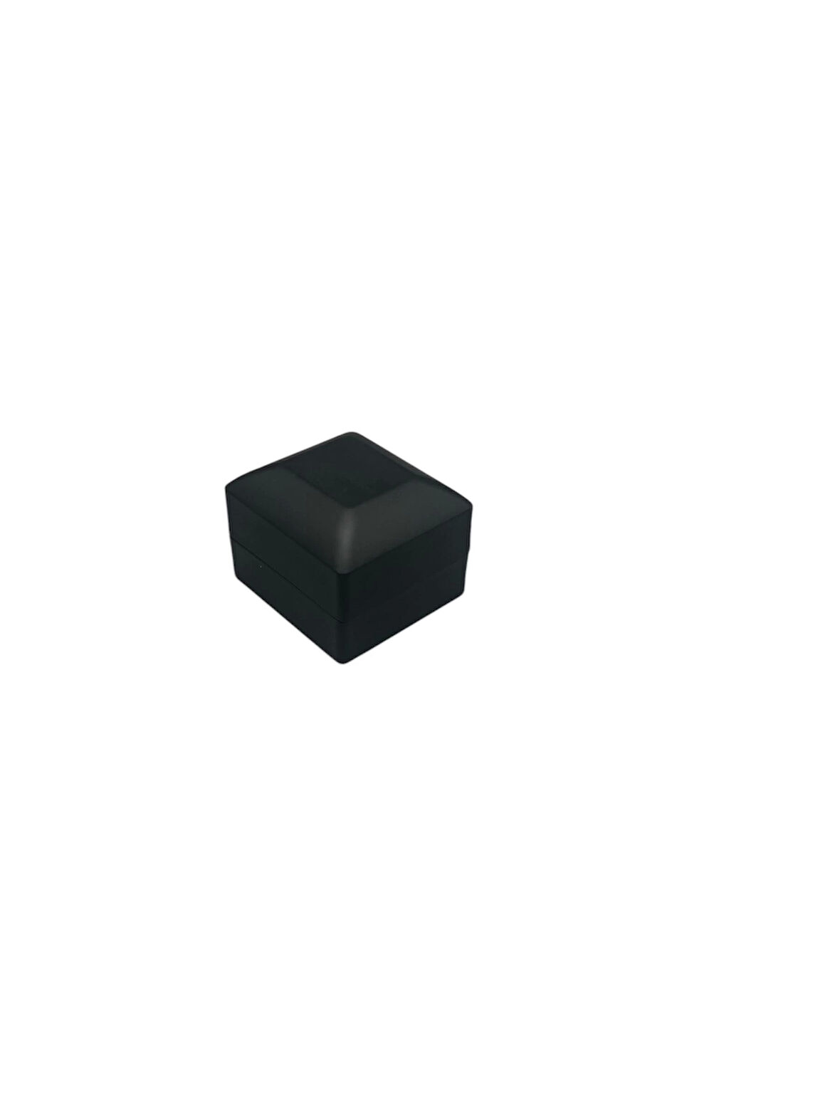 Flok Siyah Renk 5x5 cm Işıklı Tırnaklı Yüzük Kutusu
