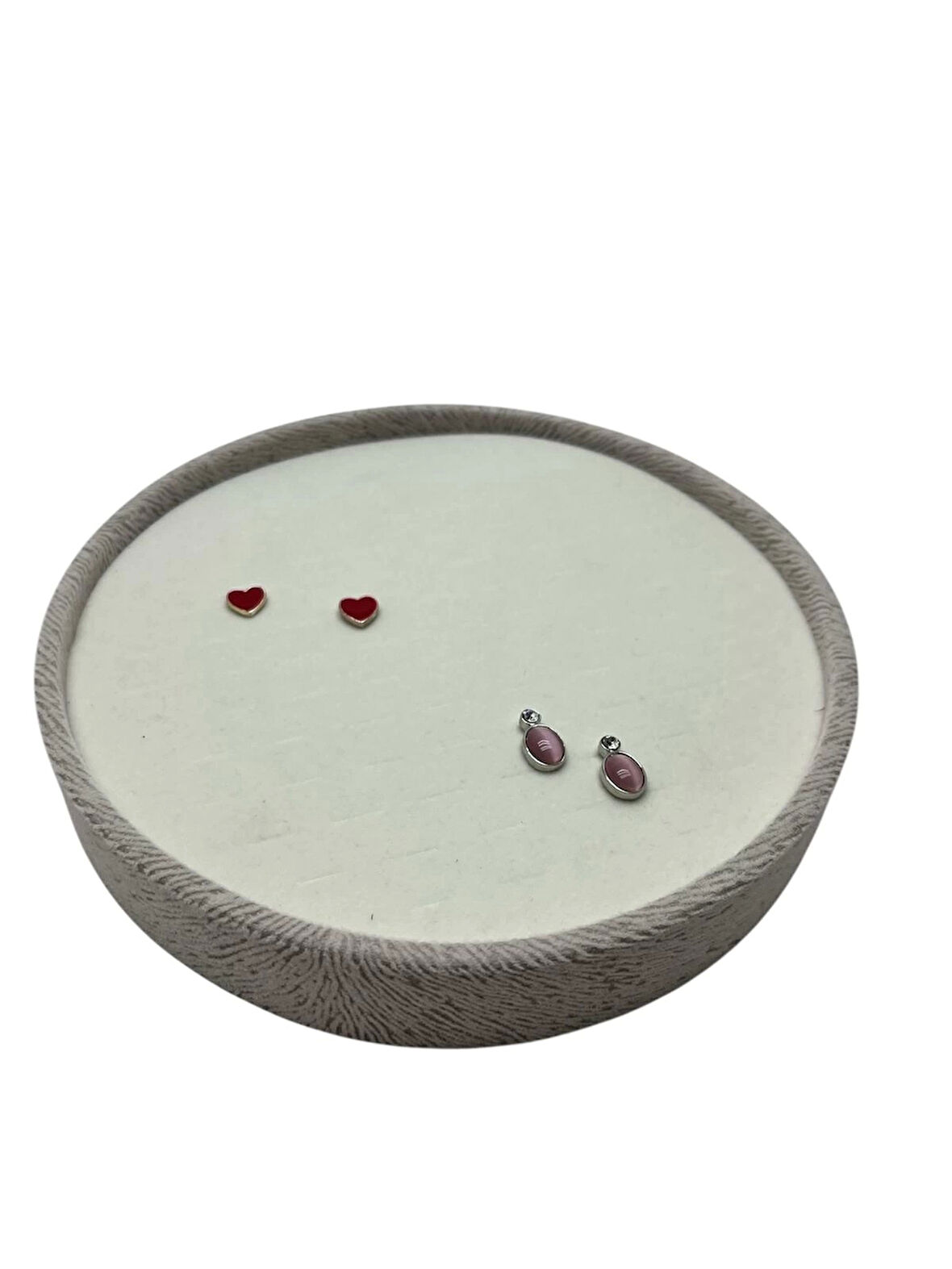 Silindir Model Süet Kumaş 20/20 cm Batırmalı Küpe-Piercing Tablası